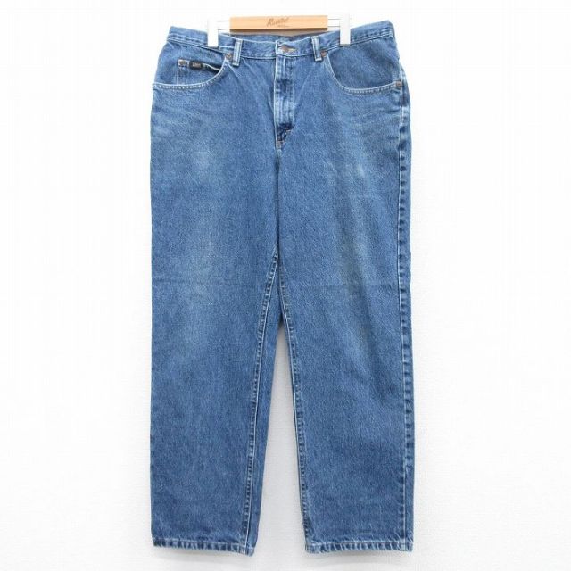 W36★古着 リー Lee ジーンズ メンズ 紺 ネイビー デニム 25jun23 中古 ボトムス ジーパン Gパン ロング パンツ