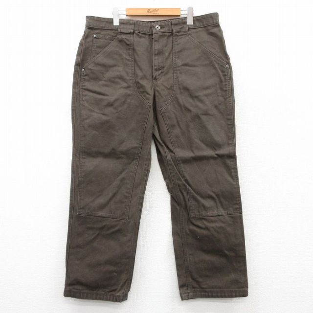 W40★古着 DULUTH TRADING ハンティング パンツ メンズ ダック地 大きいサイズ コットン 濃茶 ブラウン 25jun24 中古 ボトムス ロング