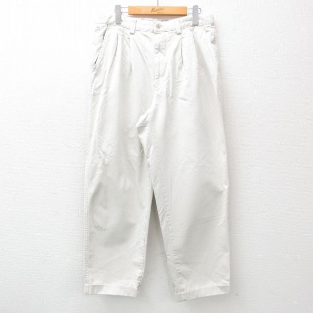 W33★古着 ギャップ GAP パンツ メンズ 90年代 90s コットン USA製 薄ベージュ カーキ 25jun25 中古 ボトムス ロング