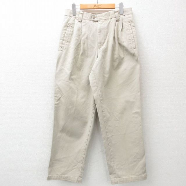 W32★古着 ドッカーズ パンツ メンズ 00年代 00s コットン ベージュ カーキ 25jun25 中古 ボトムス ロング