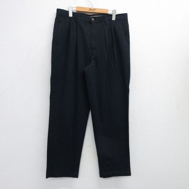 W35★古着 ドッカーズ パンツ メンズ 90年代 90s コットン USA製 紺 ネイビー 【spe】 25jun26 中古 ボトムス ロング