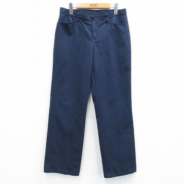 W32★古着 レッドキャップ ワーク パンツ メンズ 紺 ネイビー 25jun26 中古 ボトムス ロング