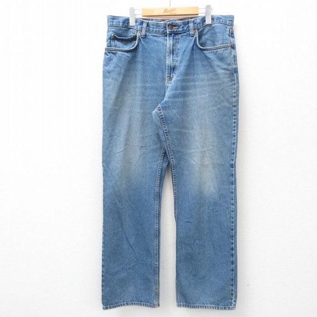 W36★古着 ギャップ GAP ジーンズ メンズ ヒゲ コットン 紺 ネイビー デニム 25jul02 中古 ボトムス ジーパン Gパン ロング パンツ