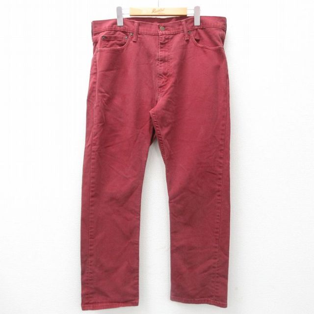 W39★古着 リーバイス Levis 513 ジーンズ メンズ 大きいサイズ エンジ デニム 25jul02 中古 ボトムス ジーパン Gパン ロング パンツ