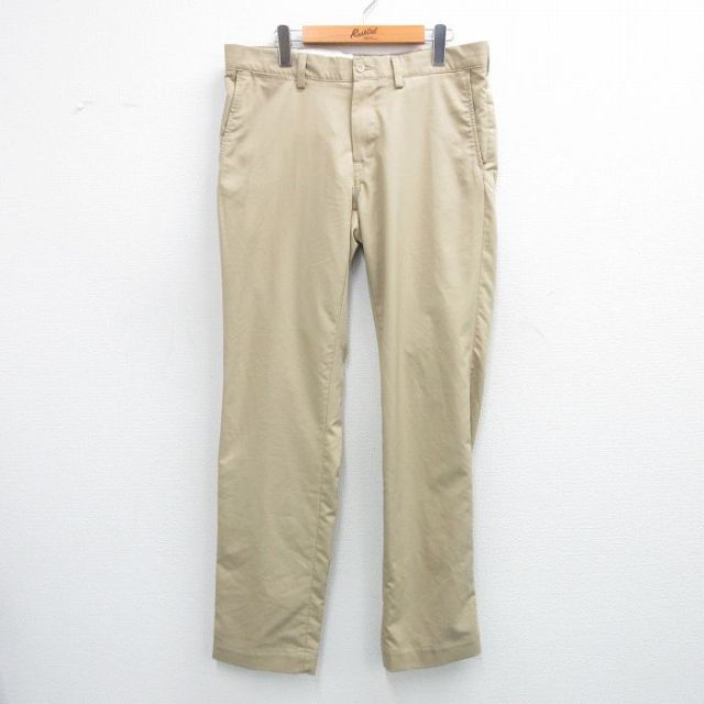 W35★古着 ラルフローレン Ralph Lauren ブランド パンツ メンズ ベージュ カーキ 25jul05 中古 ボトムス ロング