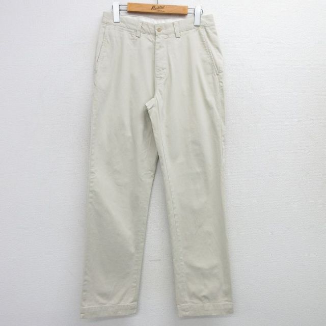 【50%OFF】W30★古着 ラルフローレン Ralph Lauren ブランド パンツ メンズ コットン 薄ベージュ カーキ 25jul07 中古 ボトムス ロング