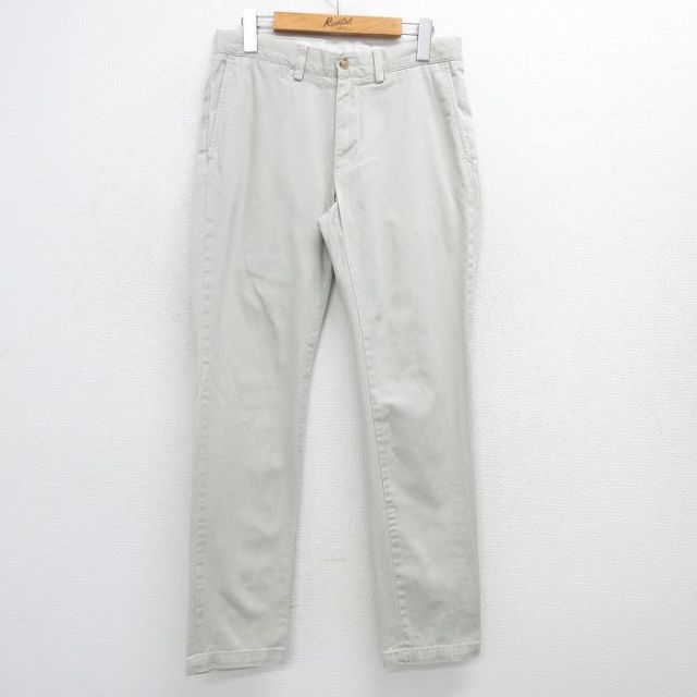【50%OFF】W31★古着 ラルフローレン Ralph Lauren ブランド パンツ メンズ コットン 薄ベージュ カーキ 25jul07 中古 ボトムス ロング