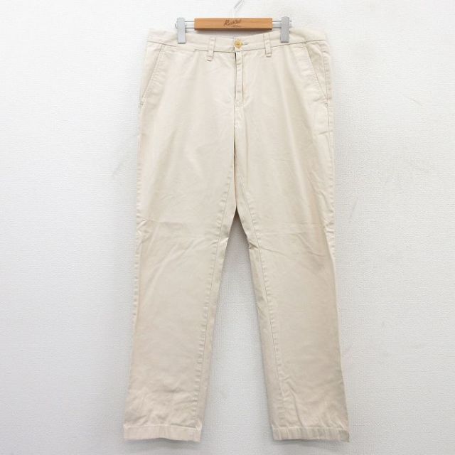 トミーヒルフィガー パンツ ワンポイント ベージュ W36 | 古着