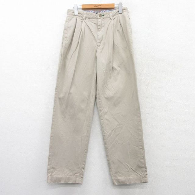 【50%OFF】トミーヒルフィガー パンツ ワンポイント ベージュ W31 | 古着