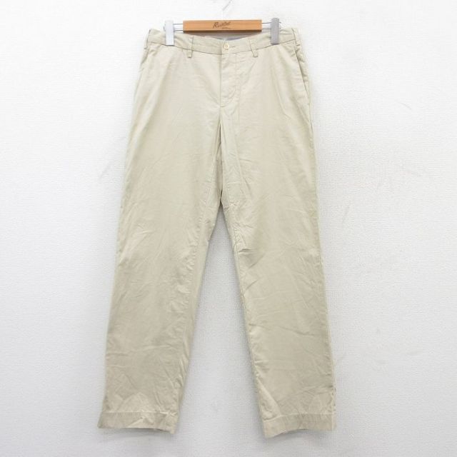 【50%OFF】W31★古着 ラルフローレン Ralph Lauren ブランド パンツ メンズ 90年代 90s コットン ベージュ カーキ 25jul09 中古 ボトムス ロング