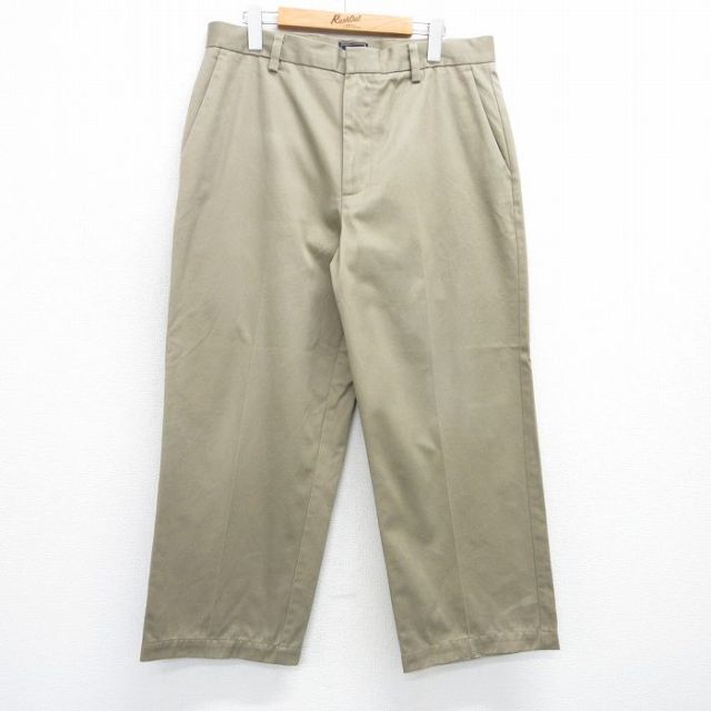 W36★古着 ドッカーズ パンツ メンズ コットン ベージュ カーキ 25jul10 中古 ボトムス ロング