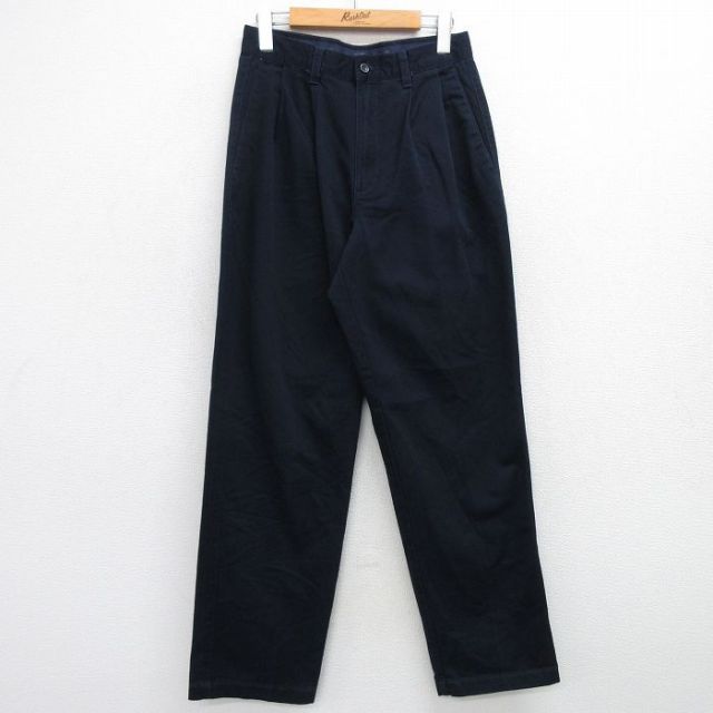 【20%OFF】W29古着 ドッカーズ パンツ メンズ コットン 紺 ネイビー 25jul10 中古 ボトムス ロング