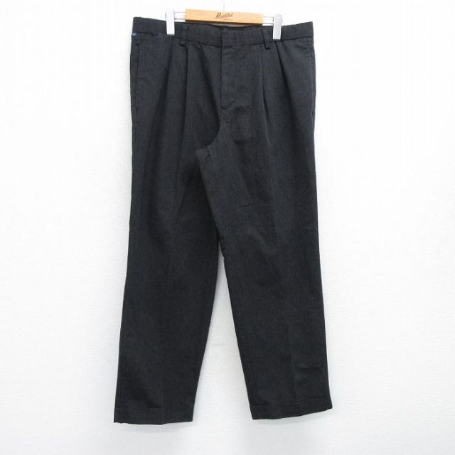 W36★古着 ドッカーズ スラックス パンツ メンズ 黒 ブラック 25jul11 中古 ボトムス ロング