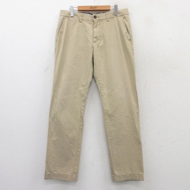 トミーヒルフィガー パンツ ワンポイント ベージュ W34 | 古着