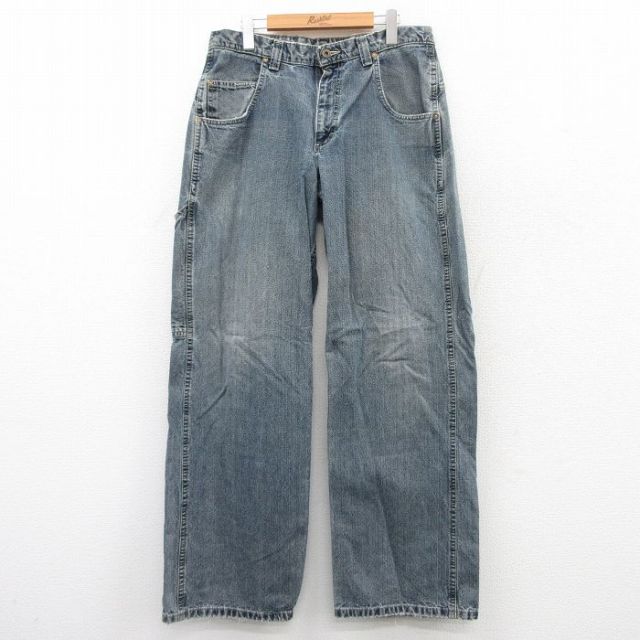 W36★古着 リー Lee ペインター パンツ メンズ Buddy 紺 ネイビー デニム 25jul15 中古 ボトムス ロング