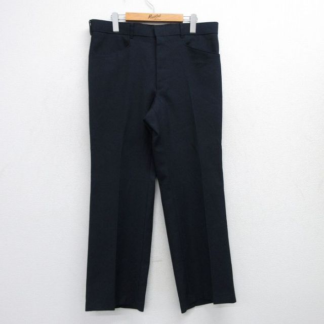W35★古着 リーバイス Levis アクション スラックス パンツ メンズ 80年代 80s タロン 紺 ネイビー 【spe】 25jul17 中古 ボトムス ロング