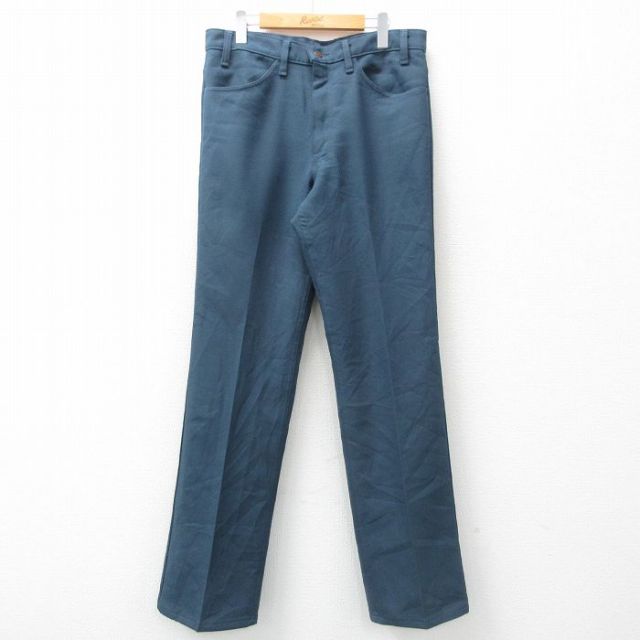 W33★古着 リーバイス Levis 517 パンツ メンズ 80年代 80s USA製 紺 ネイビー 25jul17 中古 ボトムス ロング