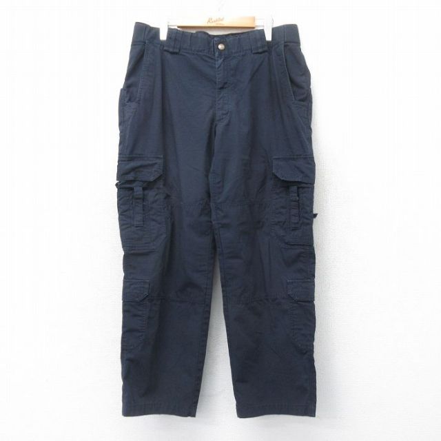 W36★古着 5.11 タクティカル カーゴ パンツ メンズ リップストップ ダブルニー 黒 ブラック 25jul18 中古 ボトムス ロング