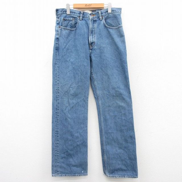 【50%OFF】W34★古着 ギャップ GAP ジーンズ メンズ 90年代 90s コットン USA製 紺 ネイビー デニム 【spe】 25jul18 中古 ボトムス ジーパン Gパン ロング パンツ