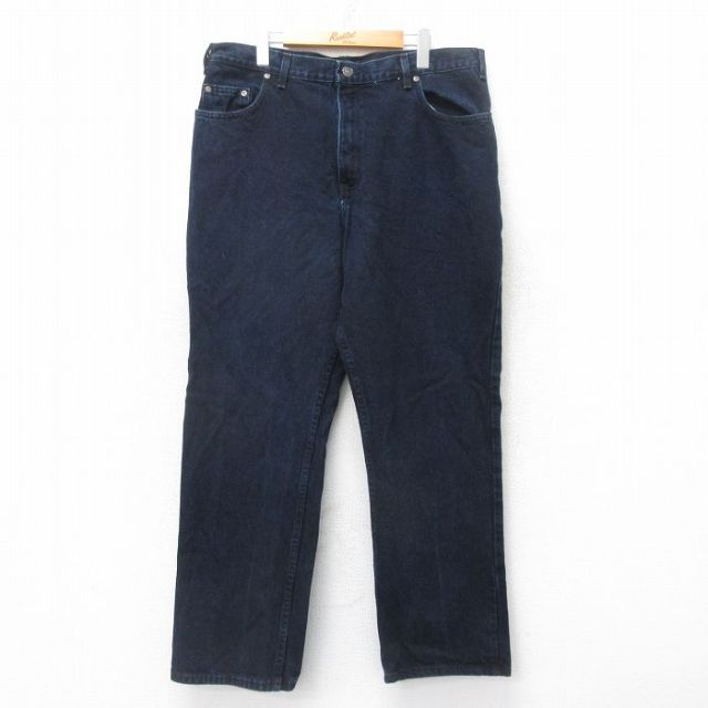 W38★古着 FADED GLORY ジーンズ メンズ 90年代 90s コットン 濃紺 ネイビー デニム 【spe】 25jul24 中古 ボトムス ジーパン Gパン ロング パンツ