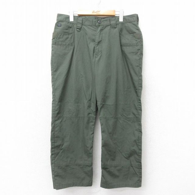 W35★古着 5.11 タクティカル パンツ メンズ リップストップ ダブルニー 緑 グリーン 25jul24 中古 ボトムス ロング
