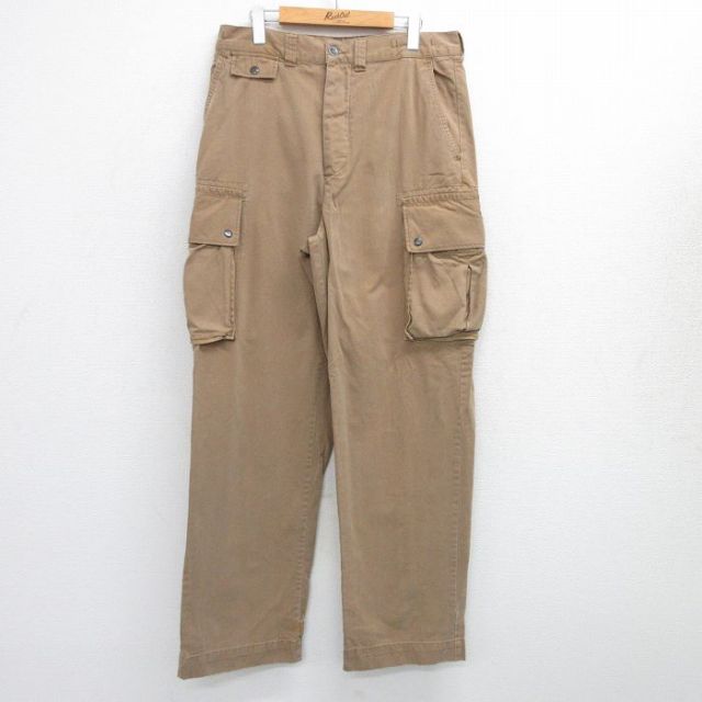 W35★古着 ラルフローレン Ralph Lauren ブランド カーゴ チノ パンツ チノパン メンズ コットン 茶 ブラウン 【spe】 25jul24 中古 ボトムス ロング