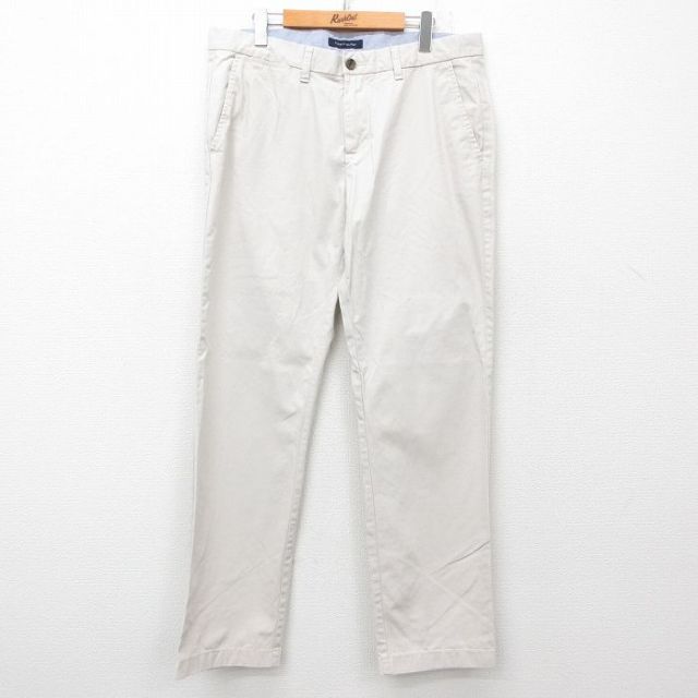 トミーヒルフィガー ワンポイントロゴ パンツ ベージュ W35 | 古着
