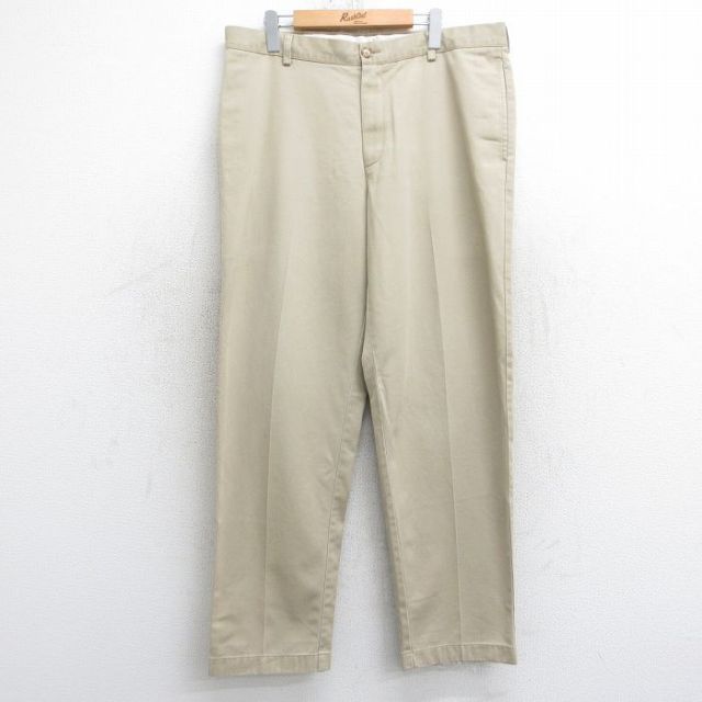 【20%OFF】W36★古着 エルエルビーン LLBEAN チノ パンツ チノパン メンズ 00年代 00s コットン ベージュ カーキ 25jul30 中古 ボトムス ロング