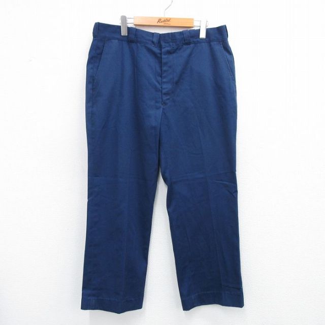 W36★古着 ビッグマック BIG MAC JCペニー ワーク パンツ メンズ 80年代 80s 紺 ネイビー 25jul30 中古 ボトムス ロング