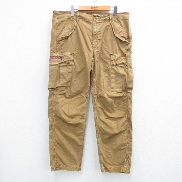 W36★古着 ラルフローレン Ralph Lauren デニムアンドサプライ ブランド カーゴ パンツ メンズ コットン 茶系 ブラウン 25jul30 中古 ボトムス ロング