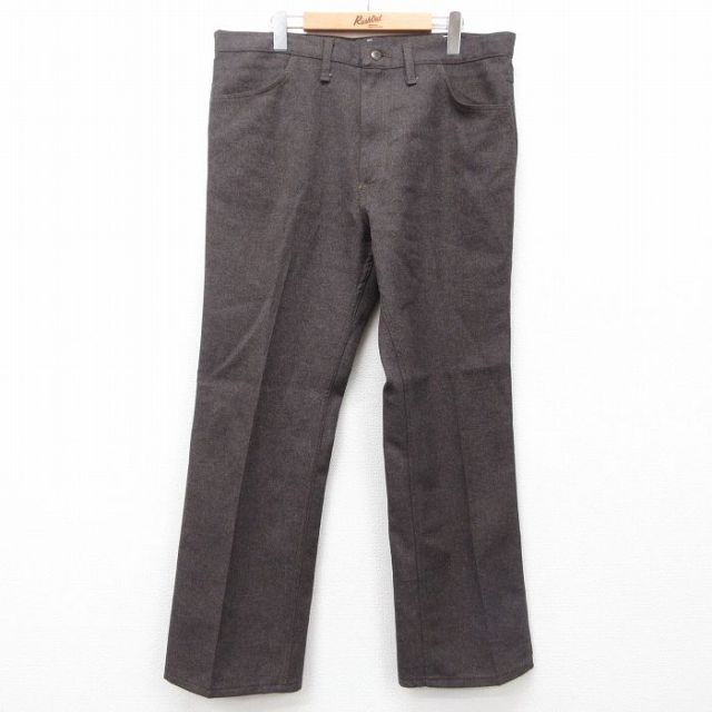 W38★古着 ラングラー Wrangler ランチャー パンツ メンズ 90年代 90s USA製 濃茶系 ブラウン 【spe】 25jul30 中古 ボトムス ロング