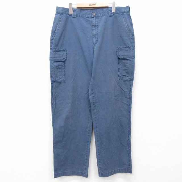 W36★古着 エルエルビーン LLBEAN カーゴ パンツ メンズ 00年代 00s コットン 紺 ネイビー 25jul30 中古 ボトムス ロング