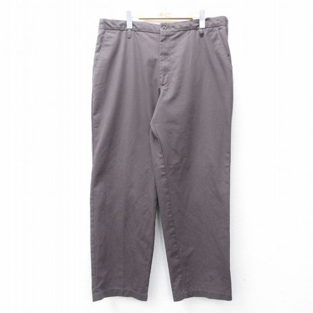 W38★古着 ワーク パンツ メンズ 濃グレー 25jul31 中古 ボトムス ロング
