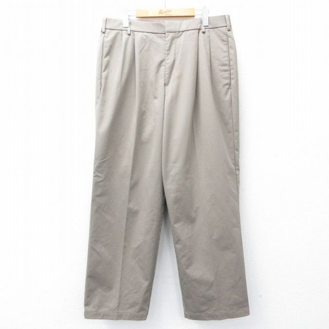 W34★古着 ドッカーズ スラックス パンツ メンズ ベージュ系 カーキ 25jul31 中古 ボトムス ロング