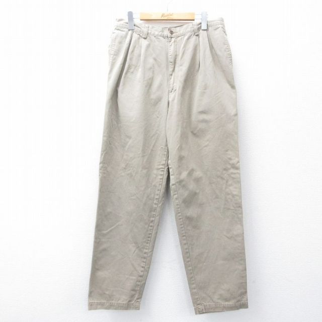 W35★古着 ギャップ GAP パンツ メンズ 90年代 90s 薄ベージュ カーキ 25jul31 中古 ボトムス ロング