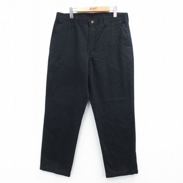 【20%OFF】W35★古着 ラングラー Wrangler パンツ メンズ コットン 黒 ブラック 25jul31 中古 ボトムス ロング