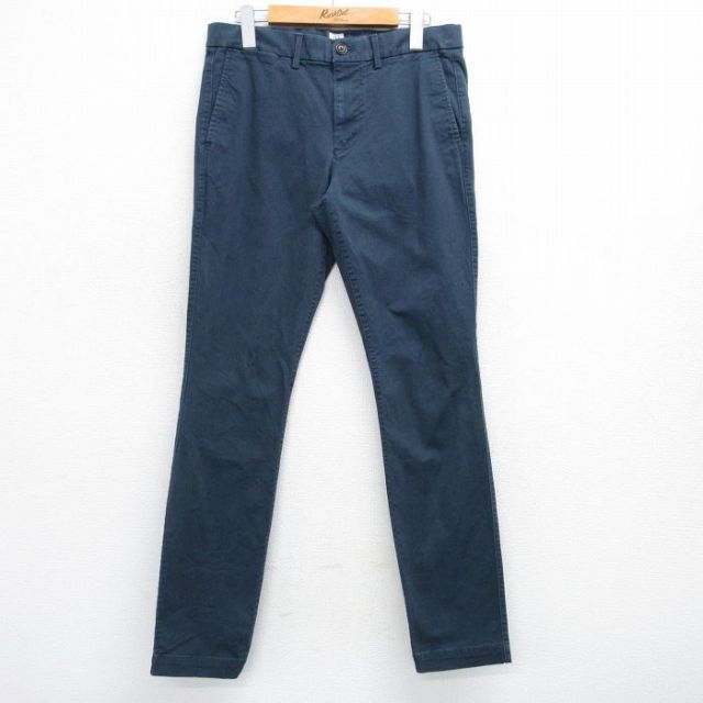 W31★古着 ギャップ GAP パンツ メンズ 紺 ネイビー 25aug01 中古 ボトムス ロング