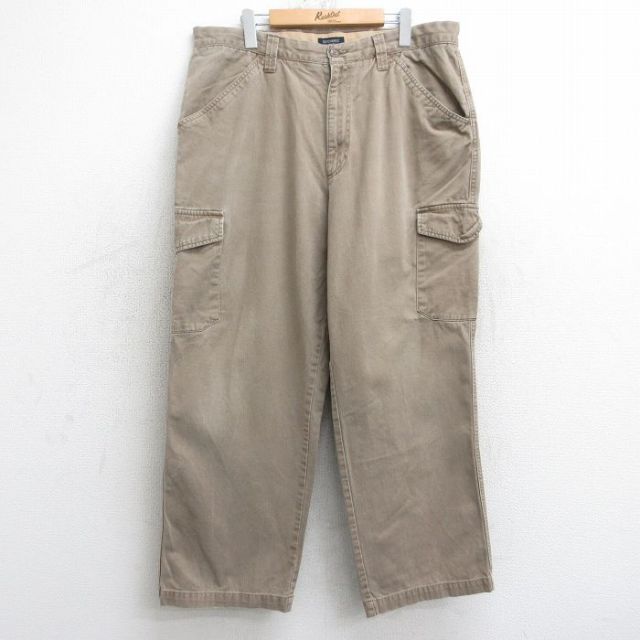 W38★古着 ドッカーズ カーゴ パンツ メンズ コットン ベージュ カーキ 25aug05 中古 ボトムス ロング