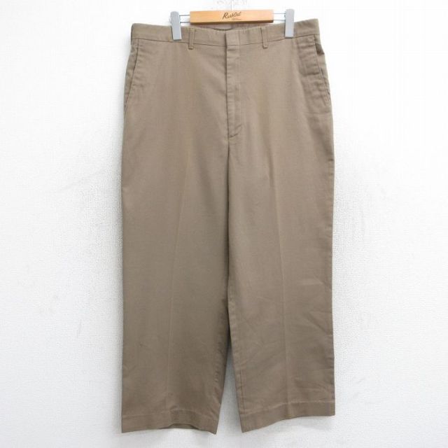【20%OFF】W35★古着 HAGGAR スラックス パンツ メンズ ベージュ カーキ 25aug13 中古 ボトムス ロング