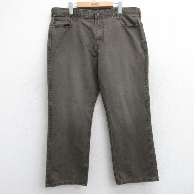 W39★古着 ドッカーズ パンツ メンズ 大きいサイズ コットン 茶 ブラウン 25aug13 中古 ボトムス ロング