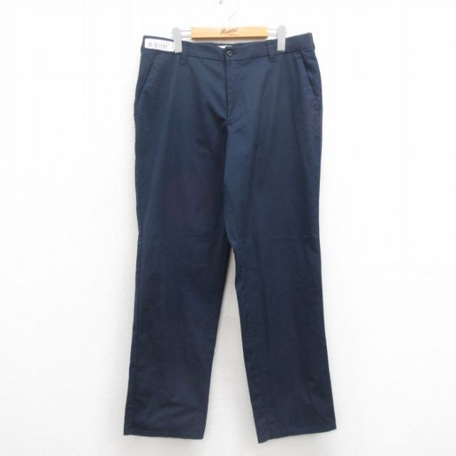 【50%OFF】W36★古着 ワーク パンツ メンズ 紺 ネイビー 25aug13 中古 ボトムス ロング