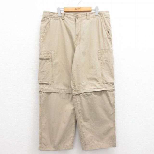 【50%OFF】W37★古着 ギャップ GAP パンツ メンズ 00年代 00s コットン ベージュ カーキ 25aug13 中古 ボトムス ロング