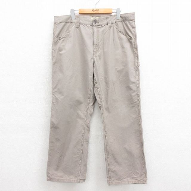 W39★古着 ペインター パンツ メンズ コットン ベージュ カーキ 25aug13 中古 ボトムス ロング