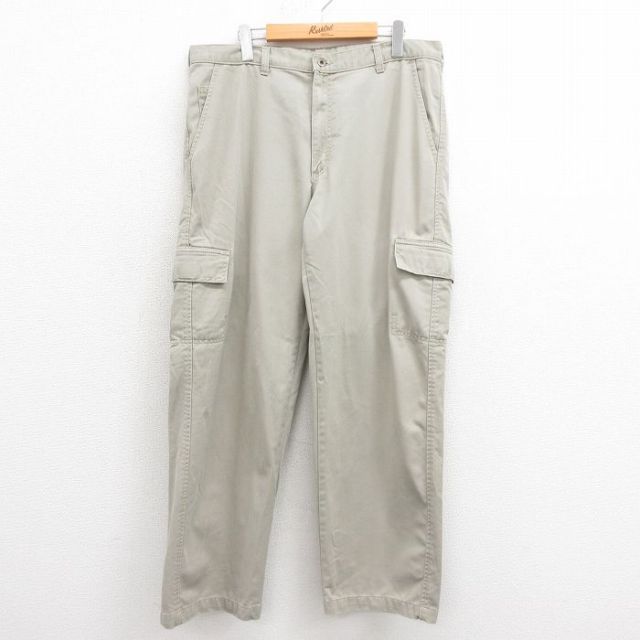 W36★古着 リー Lee カーゴ パンツ メンズ ベージュ カーキ 25aug13 中古 ボトムス ロング