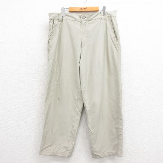 コロンビア 00s パンツ ワンポイントロゴ ベージュ W36 | 古着