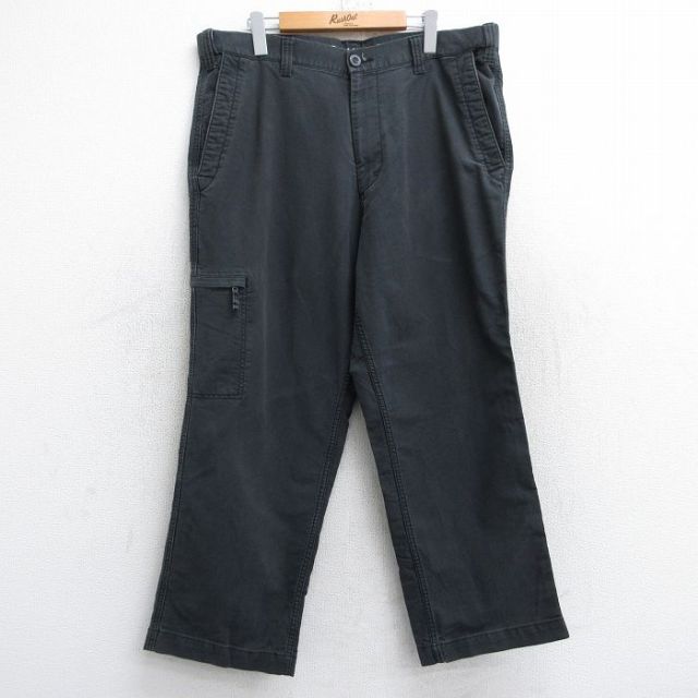 【50%OFF】W38★古着 ドッカーズ パンツ メンズ コットン 黒 ブラック 25aug18 中古 ボトムス ロング