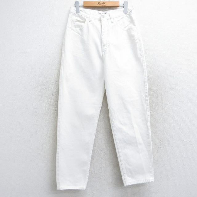 W30★古着 ゲス GUESS ブランド ジーンズ メンズ 90年代 90s テーパード コットン USA製 白 ホワイト デニム 【spe】 25aug18 中古 ボトムス ジーパン Gパン ロング パンツ