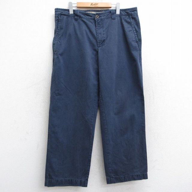 【50%OFF】W36★古着 エルエルビーン LLBEAN パンツ メンズ 00年代 00s コットン 紺 ネイビー 25aug18 中古 ボトムス ロング