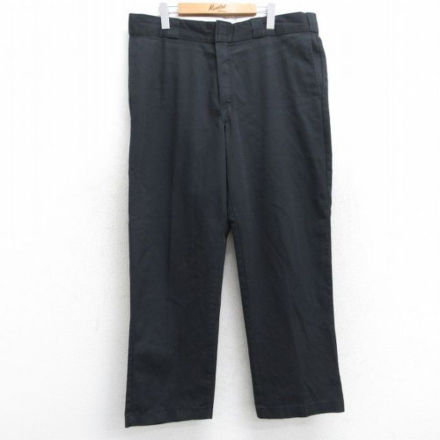 W38★古着 ディッキーズ Dickies ワーク パンツ メンズ 874 黒 ブラック 25aug19 中古 ボトムス ロング