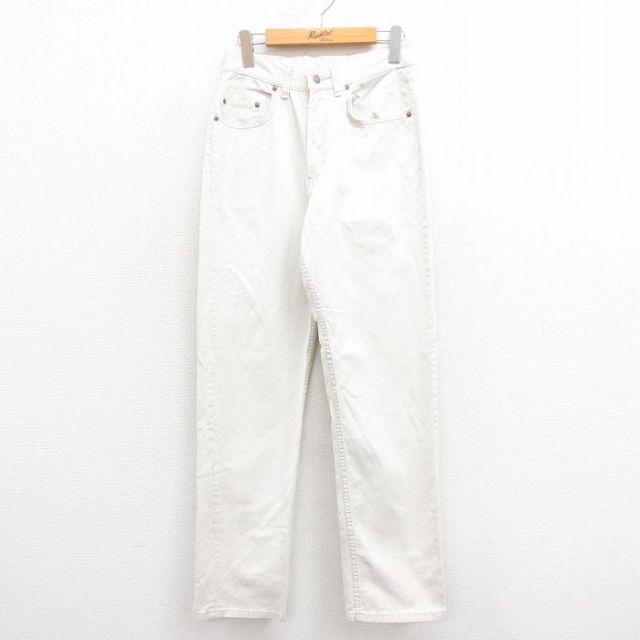 W28★古着 ギャップ GAP パンツ メンズ コットン 生成り デニム 25aug19 中古 ボトムス ロング